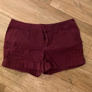 5 inch inseam purple shorts.